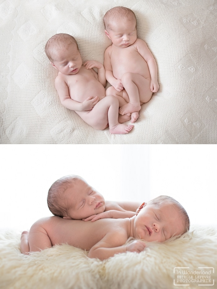jumeaux pris en photo a la naissance