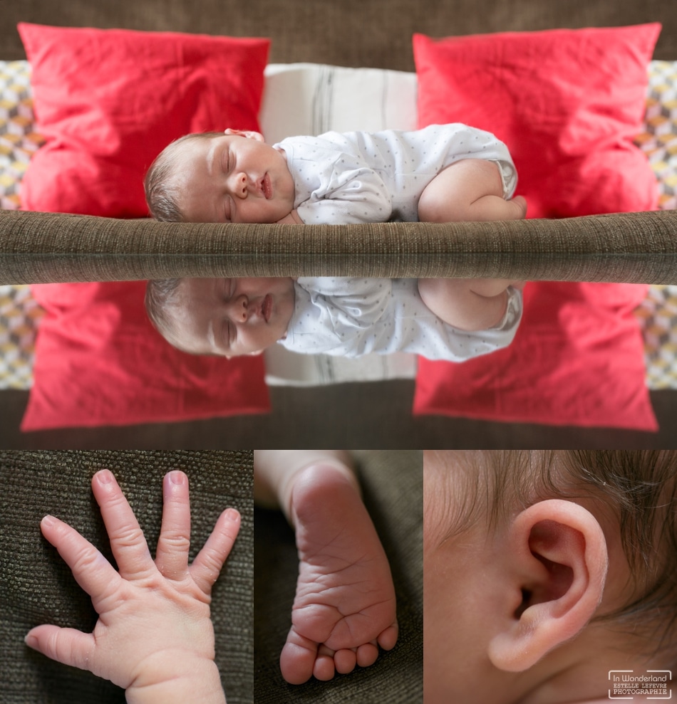 Photos de naissance photographe bébé à domicile à Paris