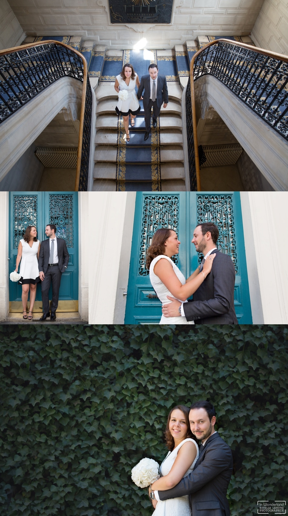 Mariage civil photos de couple dans le Mariais à Paris