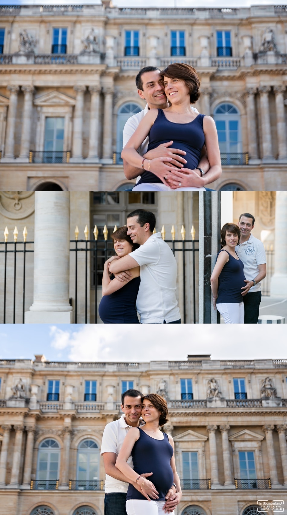 Séance photo de grossesse photographe à Paris Palais Royal