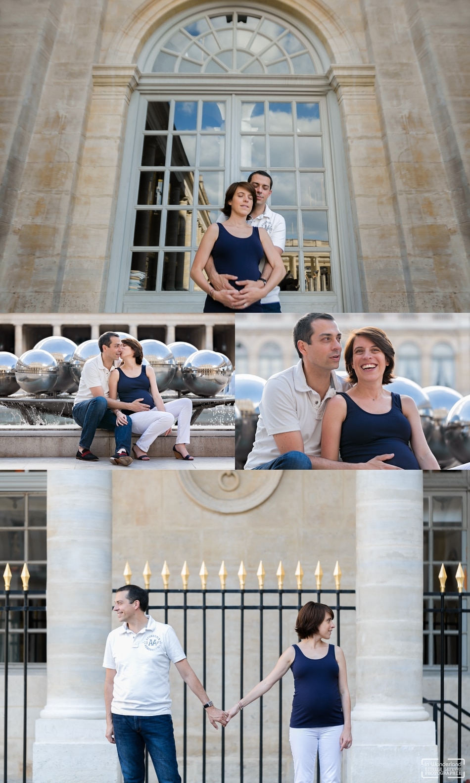 Séance photo de grossesse photographe à Paris Palais Royal
