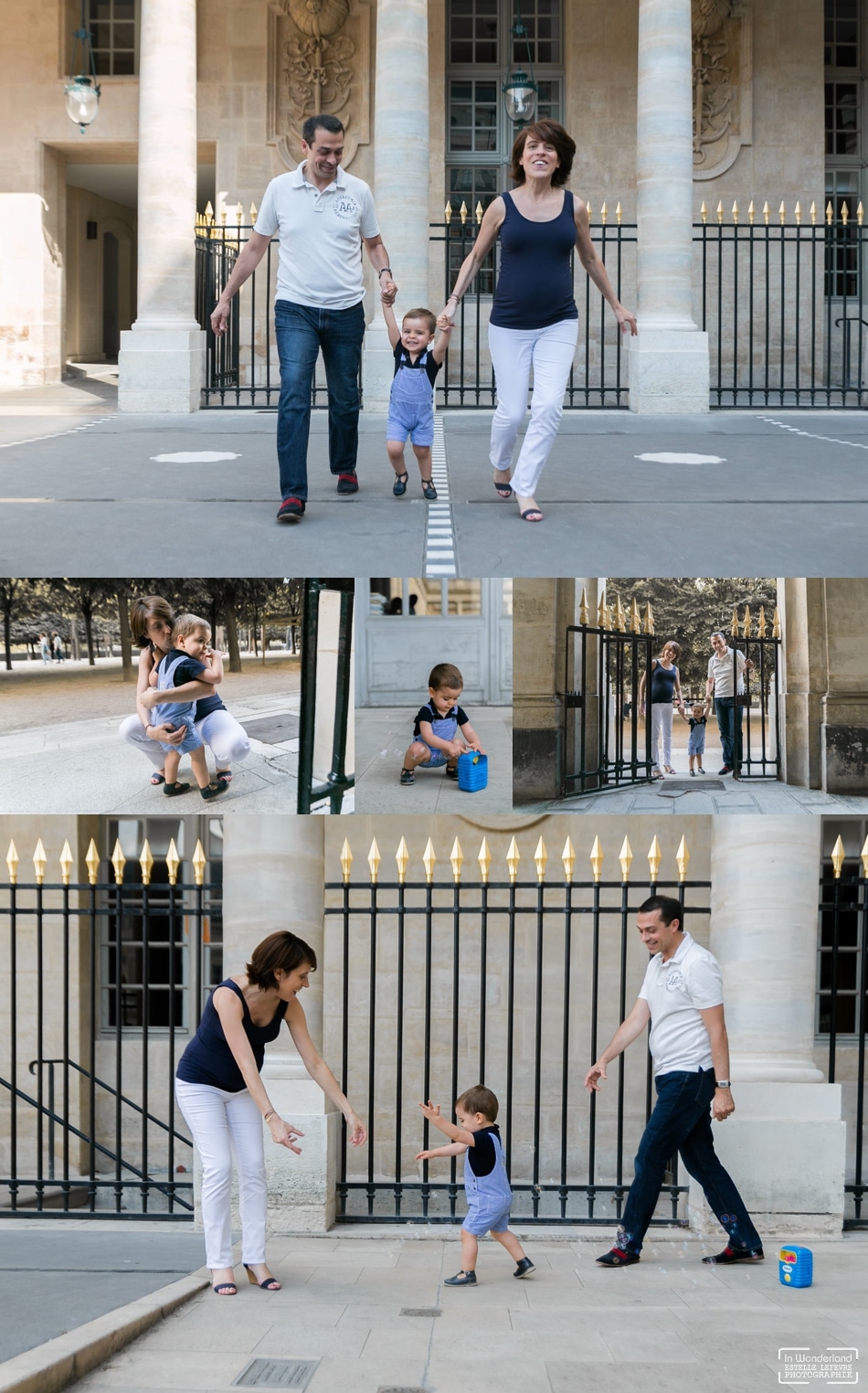 Séance photo en famille au Palais Royal à Paris