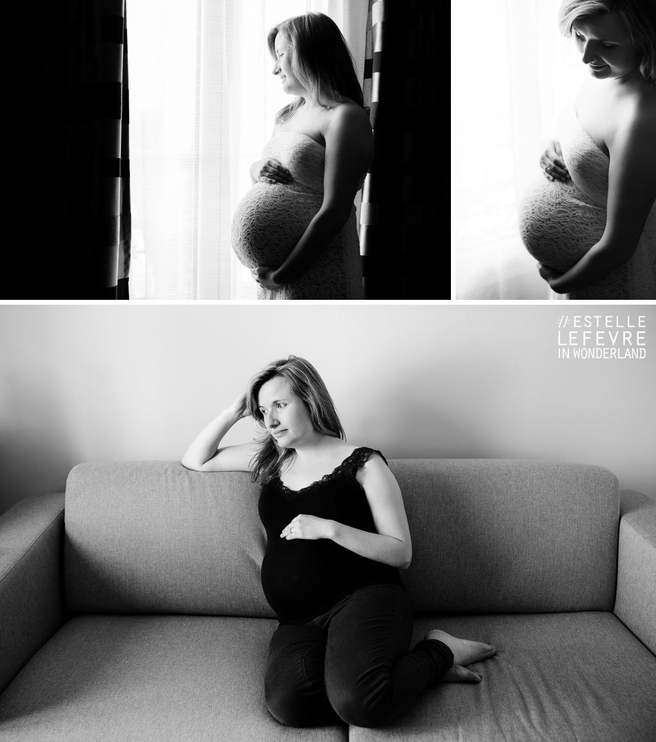 Séance photo de grossesse à domicile photographe à Courbevoie 