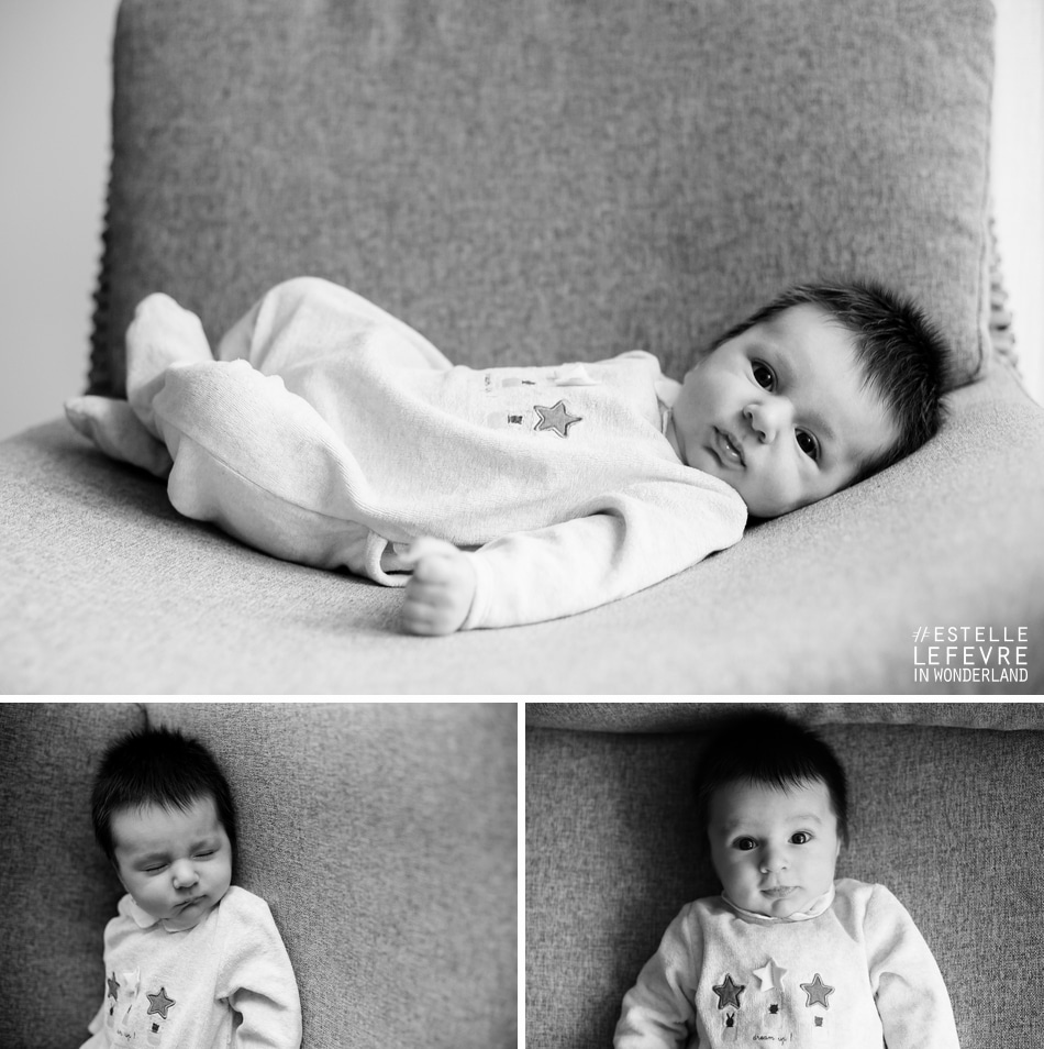 Séance photo de naissance à domicile photographe bébé à Levallois