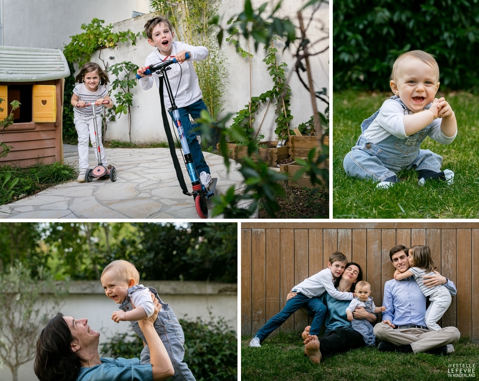 Photos d'enfants en famille à domicile photographe Courbevoie 92