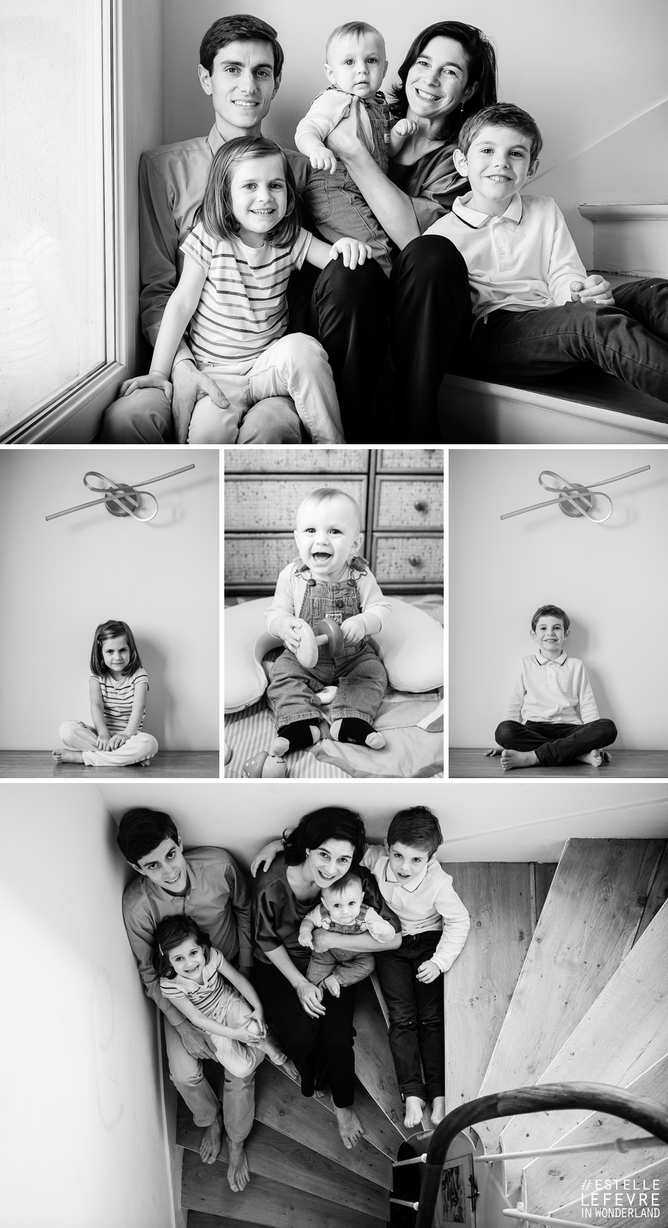 Photos d'enfants en famille à domicile photographe Courbevoie 92